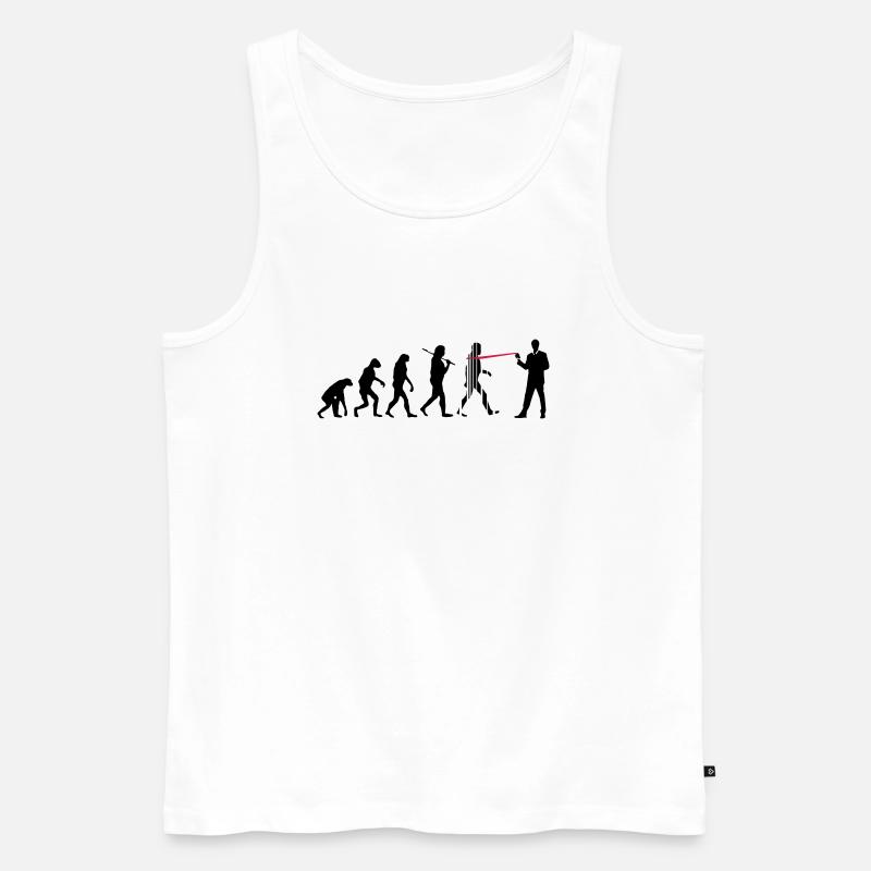 evolution nsa - Männer Premium Bio Tank Top - Weiß