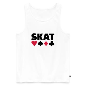 Skat - Débardeur bio Premium Homme - blanc - Devant - Michal (187cm)