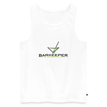 Barkeeper (h, 2c) - Männer Premium Bio Tank Top - Weiß - Vorne - Michal (187cm)
