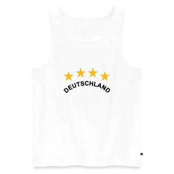 4 Sterne für Deutschland - Bogen - V2 - Männer Premium Bio Tank Top - Weiß - Vorne - AI Model Male 178 light (178cm)