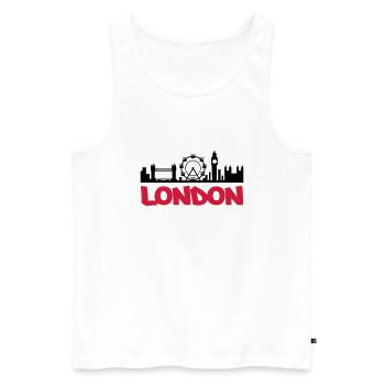 london_skyline - Männer Premium Bio Tank Top - Weiß - Vorne - Michal (187cm)
