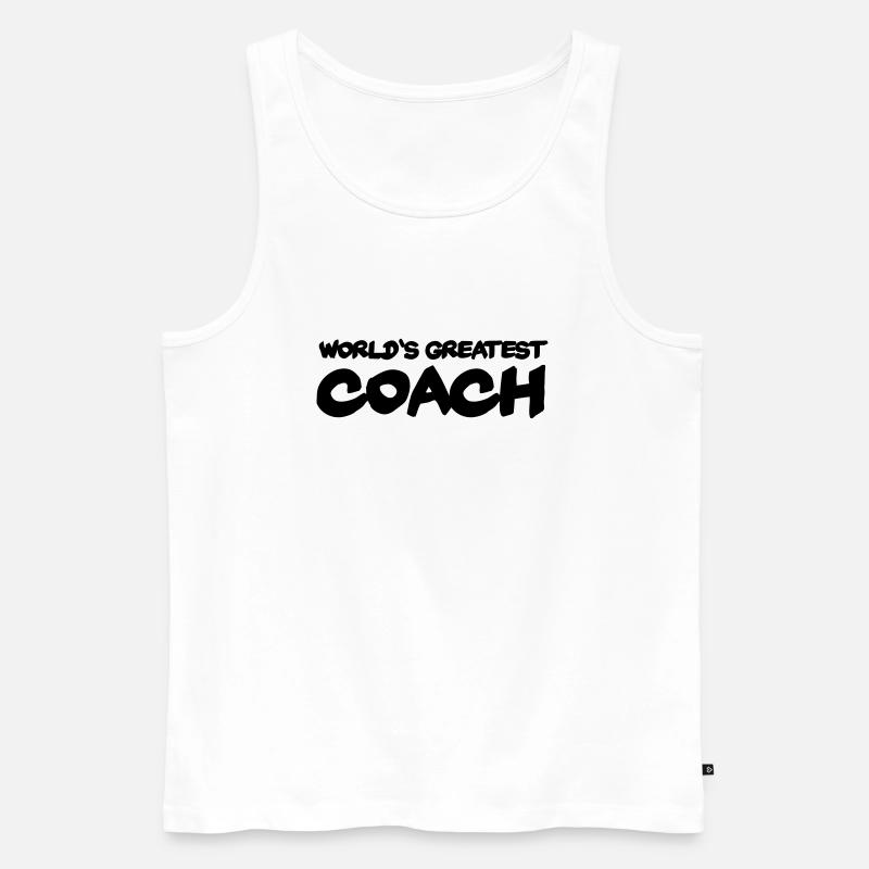 World's greatest Coach - Männer Premium Bio Tank Top - Weiß