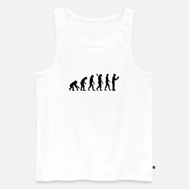 Evolution reading - Men's Premium Organic Tank Top - white