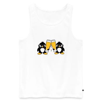 penguin toast team friends sunglasses party - Men's Premium Organic Tank Top - white - Front - Michal (187cm)