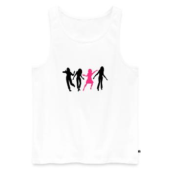 tanzende menge leute party feiern frauen männer sp - Männer Premium Bio Tank Top - Weiß - Vorne - Michal (187cm)