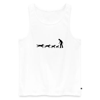 Amoureux des chiens - Débardeur bio Premium Homme - blanc - Devant - Michal (187cm)