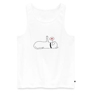 Lazy Dog Dog Lover Dog Owner Saying - Men's Premium Organic Tank Top - white - Front - Michal (187cm)