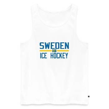 Suède Hockey sur glace - Débardeur bio Premium Homme - blanc - Devant - Michal (187cm)