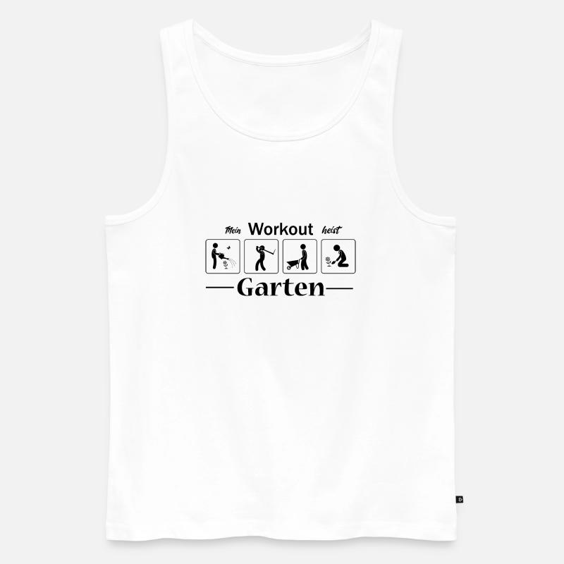 Garten Gartenarbeit workout - Männer Premium Bio Tank Top - Weiß