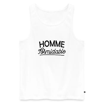 homme formidable - Débardeur bio Premium Homme - blanc - Devant - Michal (187cm)