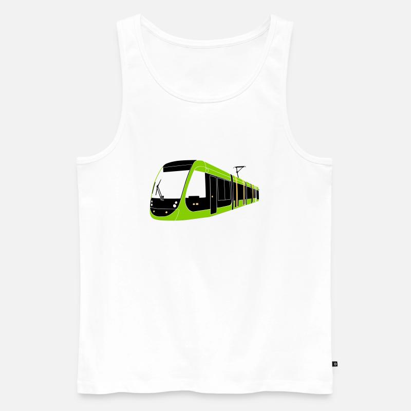 Straßenbahn Lund - Männer Premium Bio Tank Top - Weiß