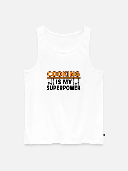 Cook - Men's Premium Organic Tank Top - white