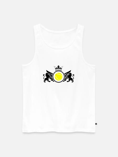 Tennis Crest - Men's Premium Organic Tank Top - white