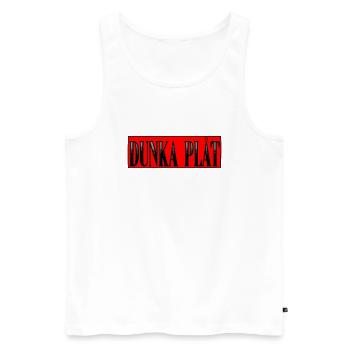 Dunk Blech - Männer Premium Bio Tank Top - Weiß - Vorne - AI Model Male 178 light (178cm)
