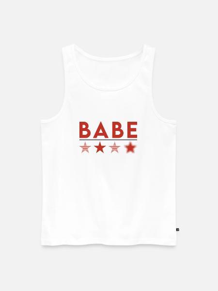 Babe - Men's Premium Organic Tank Top - white