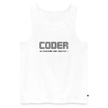 coder le monde de demain - Débardeur bio Premium Homme - blanc - Devant - AI Model Male 178 light (178cm)