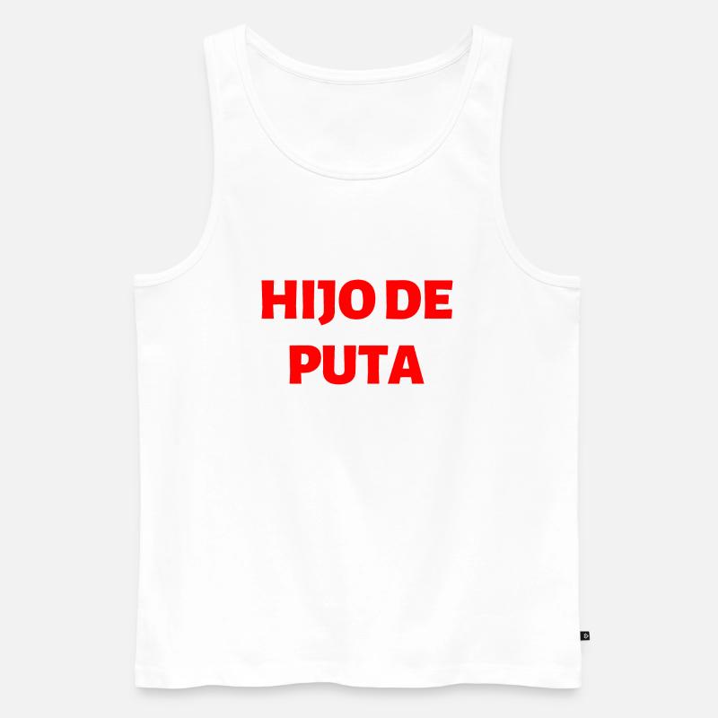 Spanisch Sprache Spruch - Männer Premium Bio Tank Top - Weiß