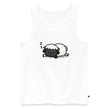 Sleeping lamb - Men's Premium Organic Tank Top - white - Front - AI Model Male 178 light (178cm)