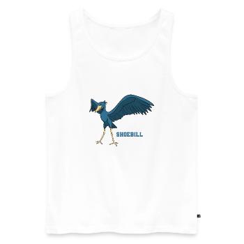 Schuhschnabel Vogel Ornithologe Wald I Geschenk - Männer Premium Bio Tank Top - Weiß - Vorne - Michal (187cm)