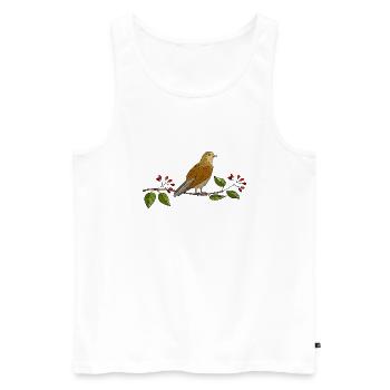 Oiseau - Débardeur bio Premium Homme - blanc - Devant - Michal (187cm)