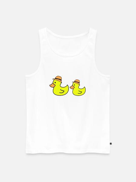 Duck Hat - Men's Premium Organic Tank Top - white