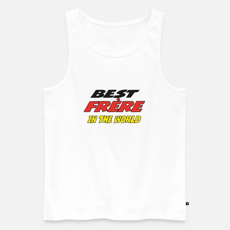 Bester Bruder der Welt - Männer Premium Bio Tank Top - Weiß