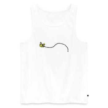 Abeille - Débardeur bio Premium Homme - blanc - Devant - Michal (187cm)