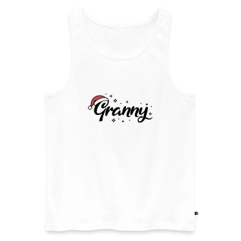 Christmas Hat Granny Grandma - Men's Premium Organic Tank Top - white - Front - AI Model Male 178 light (178cm)
