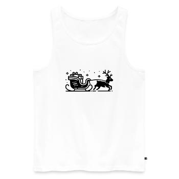 Reindeer Sleigh - Men's Premium Organic Tank Top - white - Front - AI Model Male 178 light (178cm)
