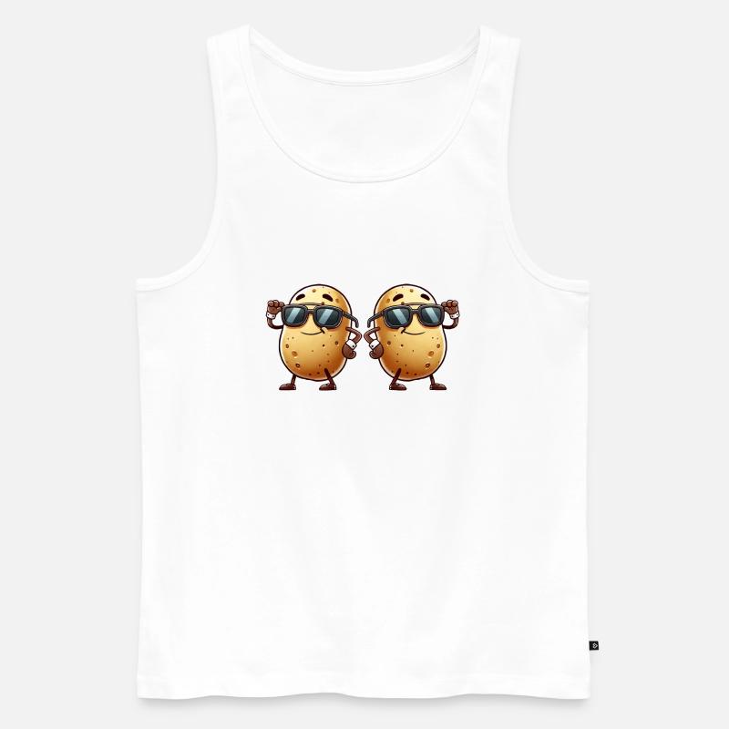 kartoffel comic 2 - Männer Premium Bio Tank Top - Weiß