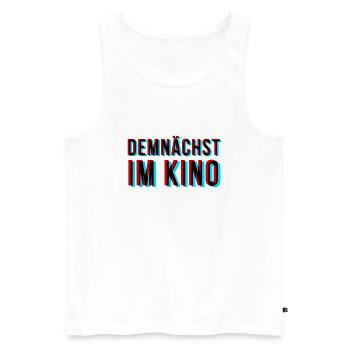 Demnächst im Kino - Männer Premium Bio Tank Top - Weiß - Vorne - Michal (187cm)