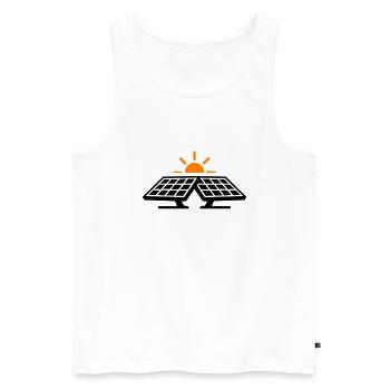 Solar Power Icon - Men's Premium Organic Tank Top - white - Front - AI Model Male 178 light (178cm)