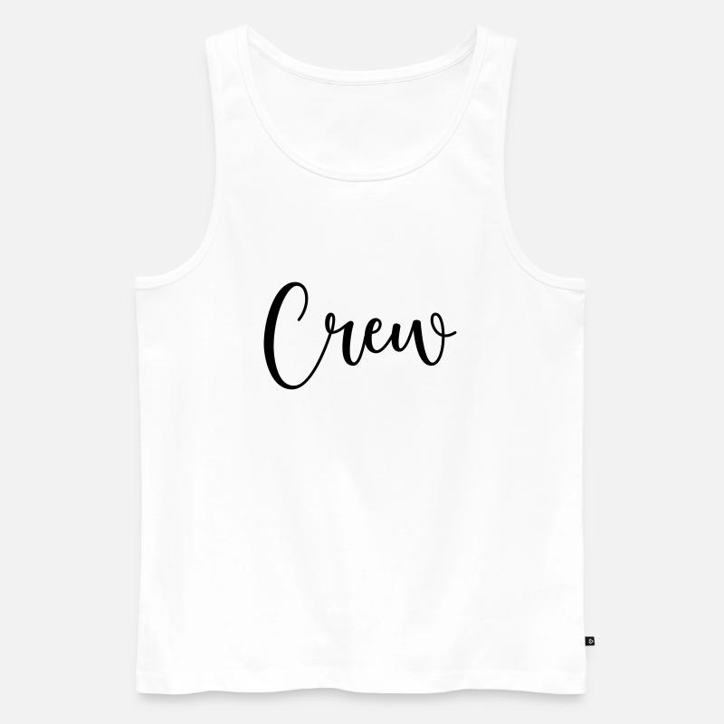 crew 1 - Männer Premium Bio Tank Top - Weiß