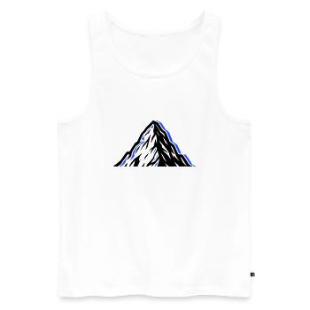 Mountains icon - Men's Premium Organic Tank Top - white - Front - Michal (187cm)