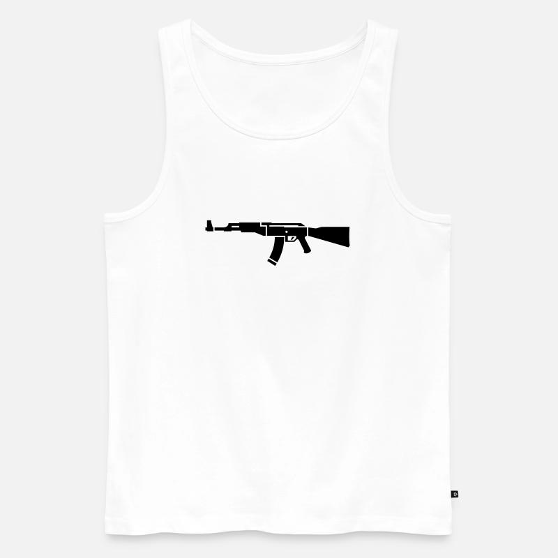 AK 47 - Männer Premium Bio Tank Top - Weiß