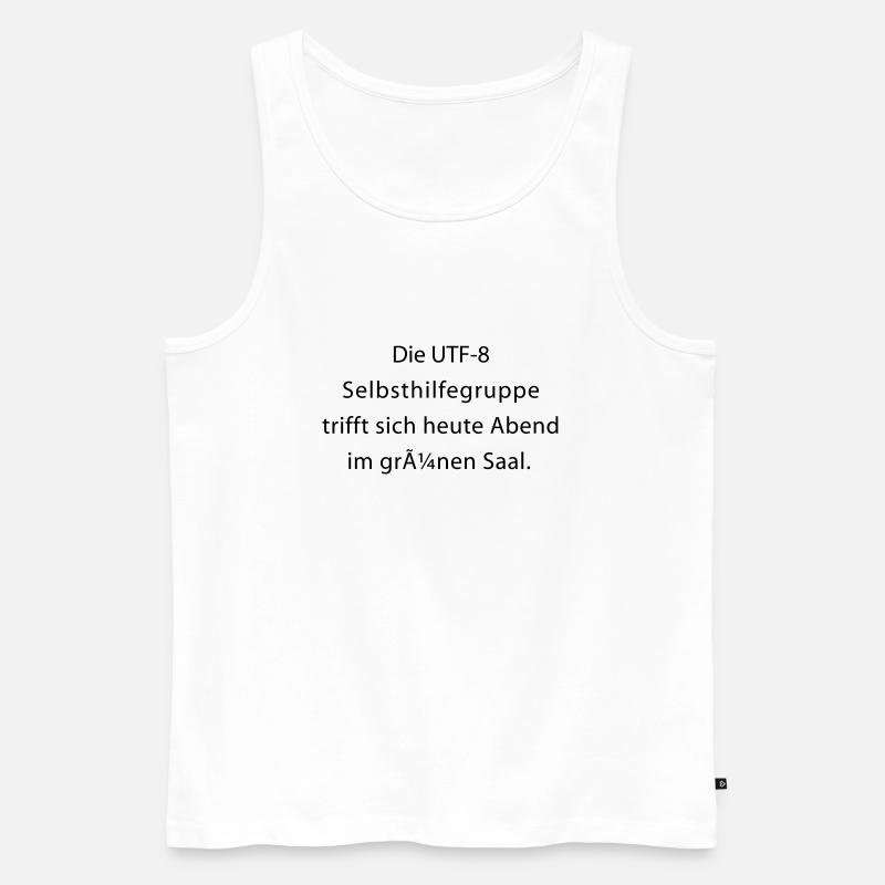 UTF-8 Selbsthilfegruppe - Männer Premium Bio Tank Top - Weiß