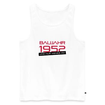 Nur wenige km - Baujahr 1952 - Männer Premium Bio Tank Top - Weiß - Vorne - AI Model Male 178 light (178cm)