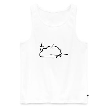 Segelfliegen mit Wolke - Männer Premium Bio Tank Top - Weiß - Vorne - AI Model Male 178 light (178cm)