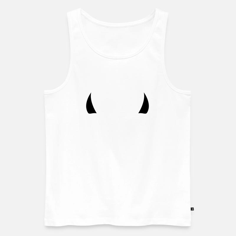 devil horns - Men's Premium Organic Tank Top - white