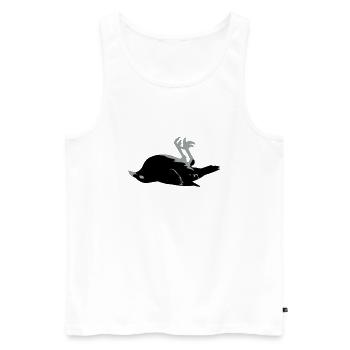 dead raven craven crow - Men's Premium Organic Tank Top - white - Front - Michal (187cm)