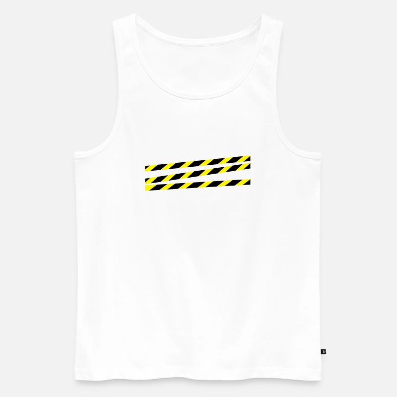construction__f2 - Männer Premium Bio Tank Top - Weiß