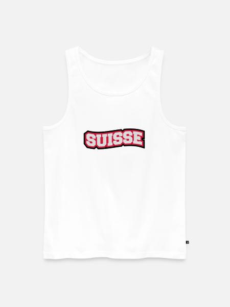 Suisse Design - Men's Premium Organic Tank Top - white