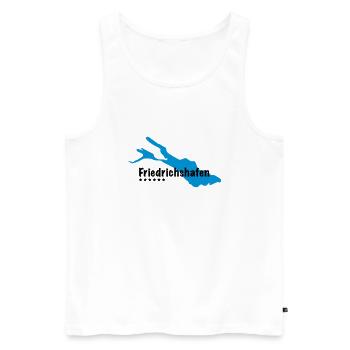 Friedrichshafen Bodensee - Männer Premium Bio Tank Top - Weiß - Vorne - AI Model Male 178 light (178cm)