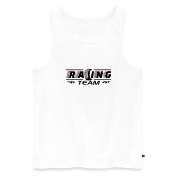 Racing Team - Männer Premium Bio Tank Top - Weiß - Vorne - Michal (187cm)
