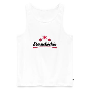 sternekoechin - Men's Premium Organic Tank Top - white - Front - AI Model Male 178 light (178cm)