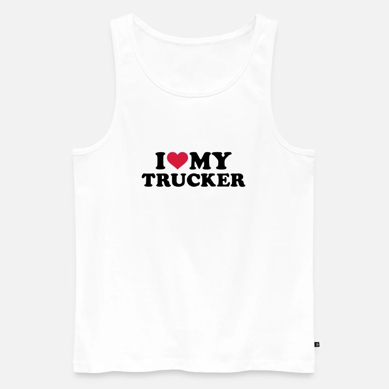 Trucker - Männer Premium Bio Tank Top - Weiß