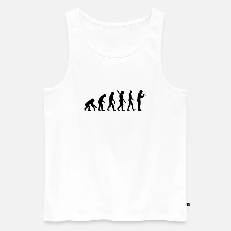 Evolution Flute - Men's Premium Organic Tank Top - white