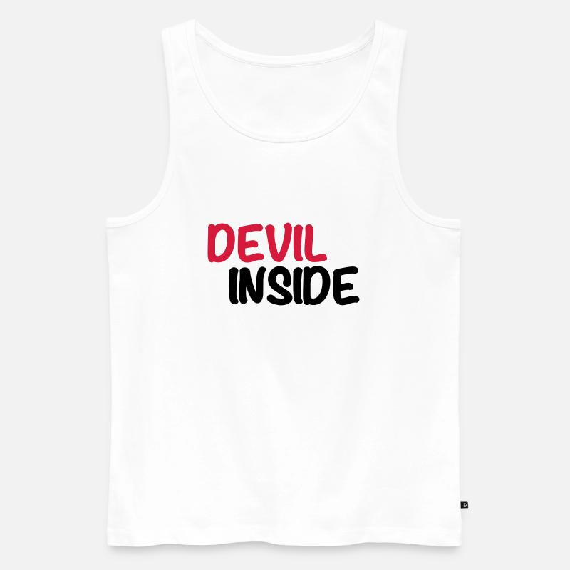 Devil inside - Männer Premium Bio Tank Top - Weiß