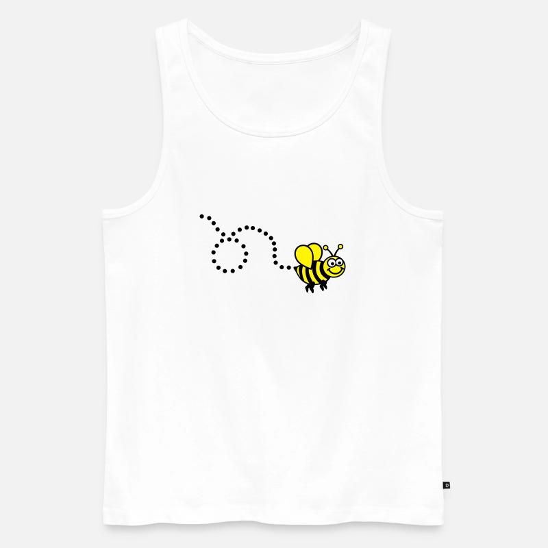 Biene - Männer Premium Bio Tank Top - Weiß