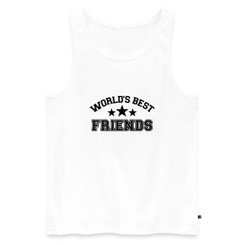 Freunde - Männer Premium Bio Tank Top - Weiß - Vorne - AI Model Male 178 light (178cm)